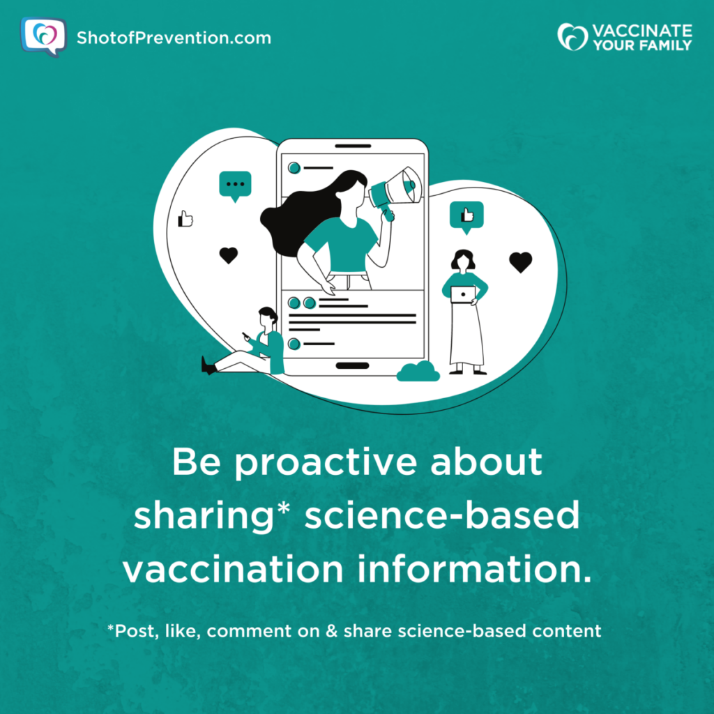 Graphic Image of Be Proactive About Sharing Science-Based Vaccine Information